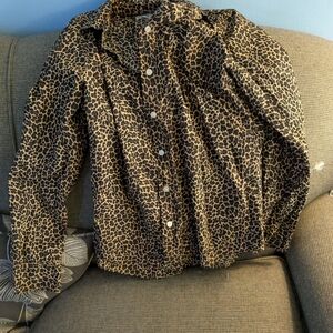 J Crew Small Animal Print Button Up